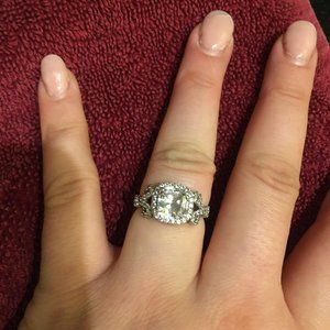 Sterling Silver Zales Topaz Ring Size 7